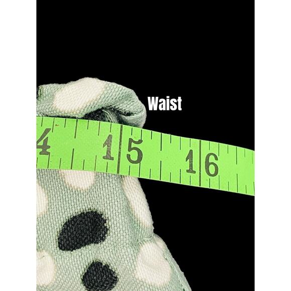 Ann Taylor Womens pull on green/white/black paperbag pants, size Medium leopard - Picture 8 of 10